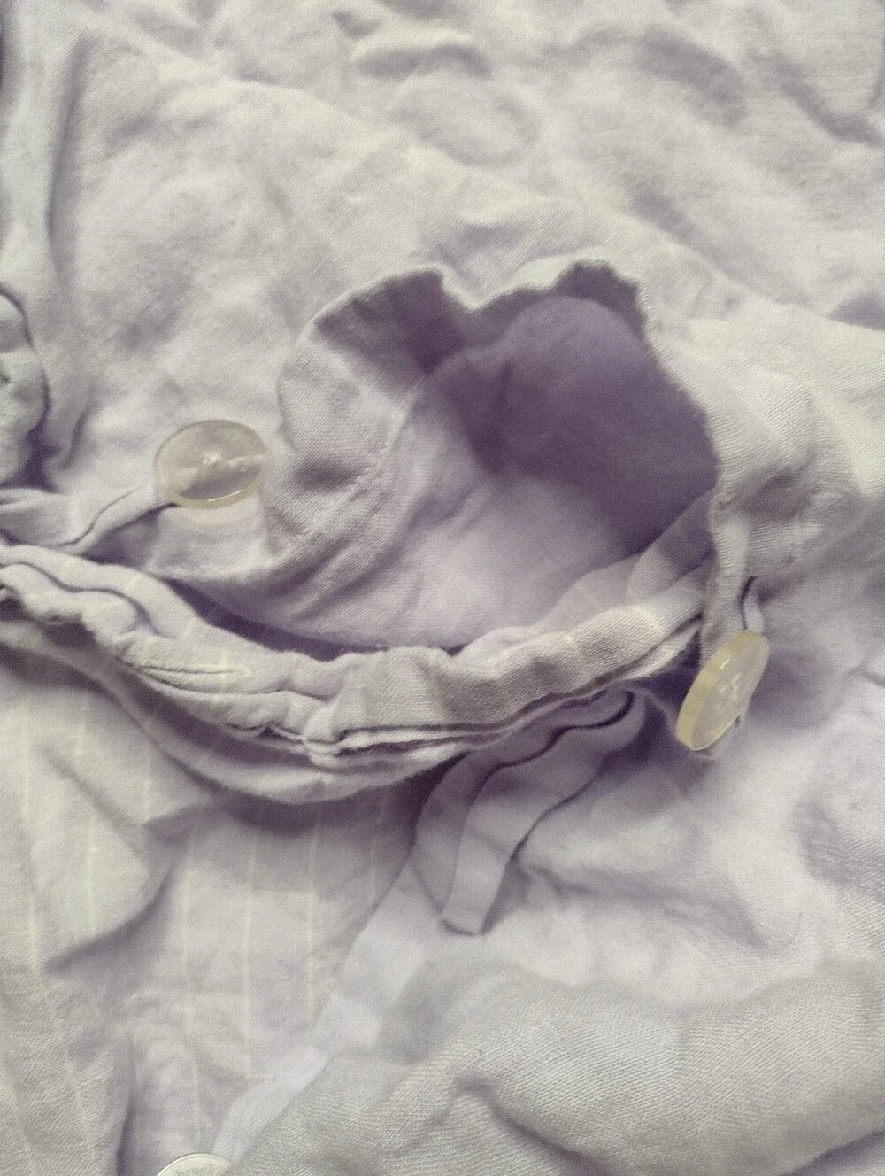 Brooklinen Linen Duvet Cover Full/Queen Lavender Purple Striped S1